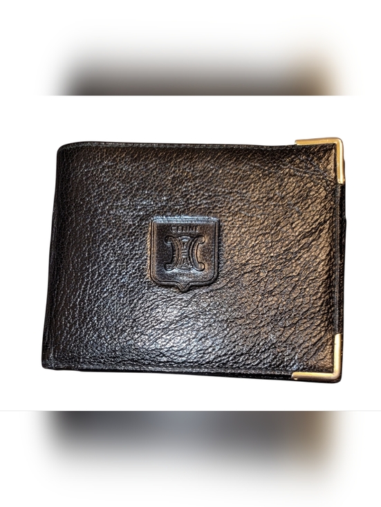Celine Other - Celine Black Leather Wallet with Triomphe Crest - COA included